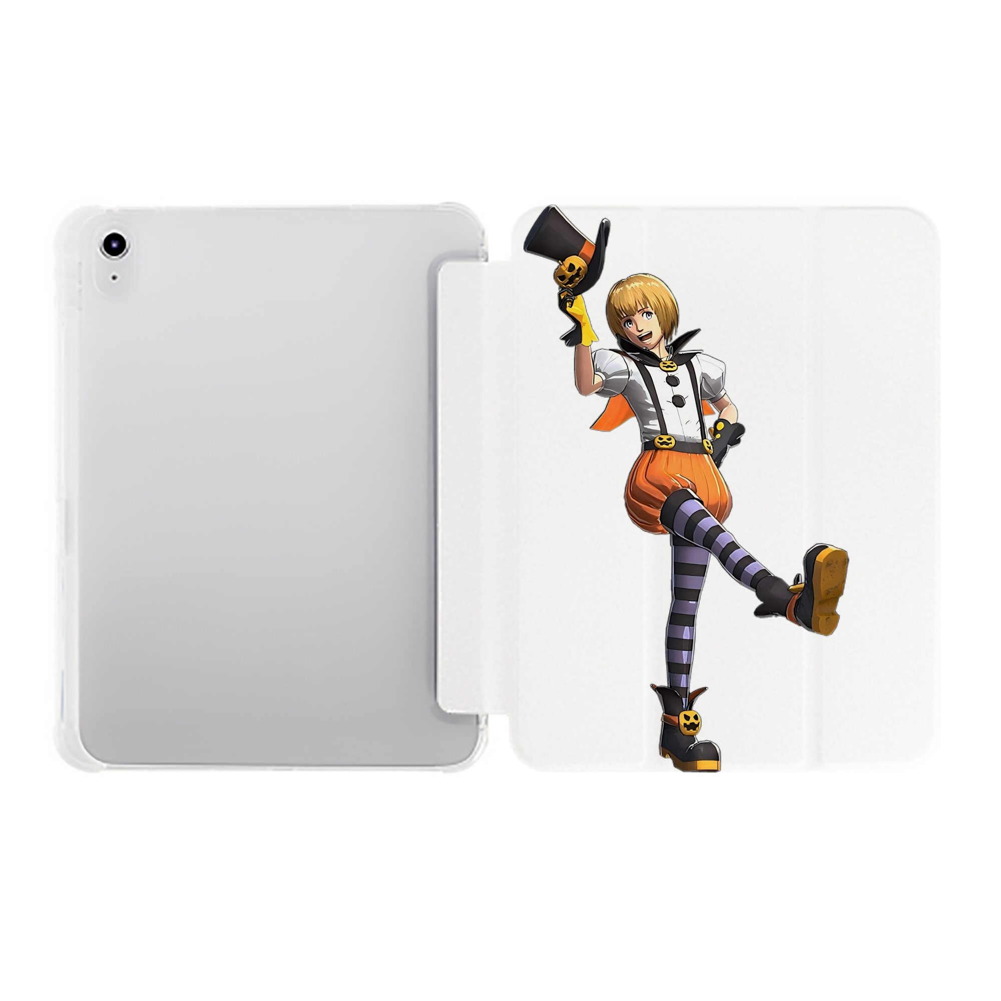 （画像用） 進撃の巨人 アルミン·アルレルト Attack on Titan Armin Arlert IPad ケース ペン収納付き 三つ折りスタンド PUレザー×シリコン 対応機種9.5/10.5/10.9インチ